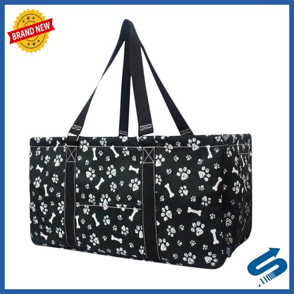 Oversized Collapsible Canvas Tote Bag for Groceries Storage Picnic Beach